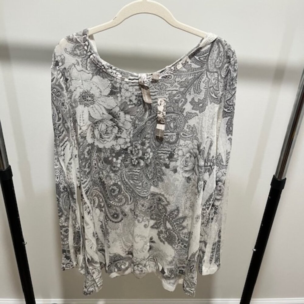 Moonlight Bloom Beaded Hooded Knit